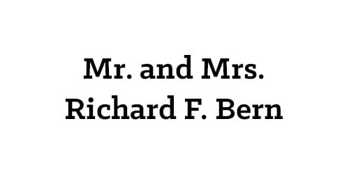 Mr. and Mrs. Richard F. Bern