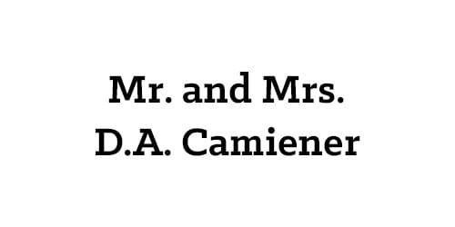 Mr. and Mrs. D.A. Camiener
