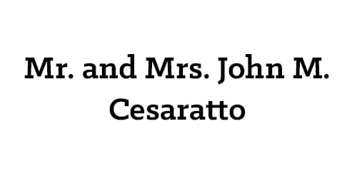 Mr. and Mrs. John M. Cesaratto