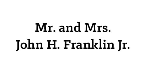 Mr. and Mrs. John H. Franklin Jr.