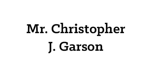 Mr. Christopher J. Garson