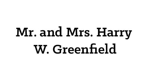 Mr. and Mrs. Harry W. Greenfield