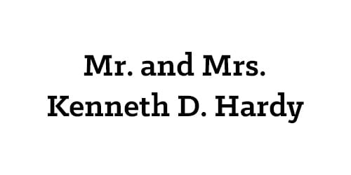 Mr. and Mrs. Kenneth D. Hardy