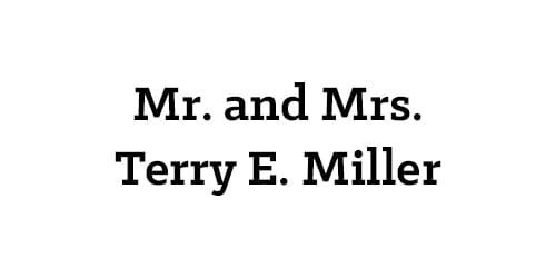 Mr. and Mrs. Terry E. Miller