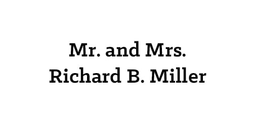 Mr. and Mrs. Richard B. Miller
