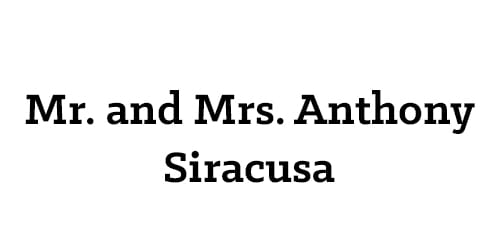 Mr. and Mrs. Anthony Siracusa