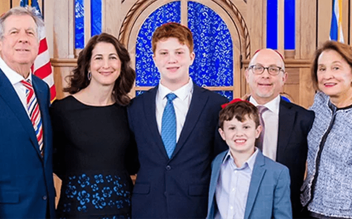 Gerald Goldstein, Jessica Goldstein, Max Resnick, Garrett Resnick, Jonathan Klein, and Sarajane Goldstein.