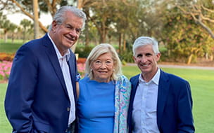 Ernie and Patti Novak with Daniel Simon, MD
