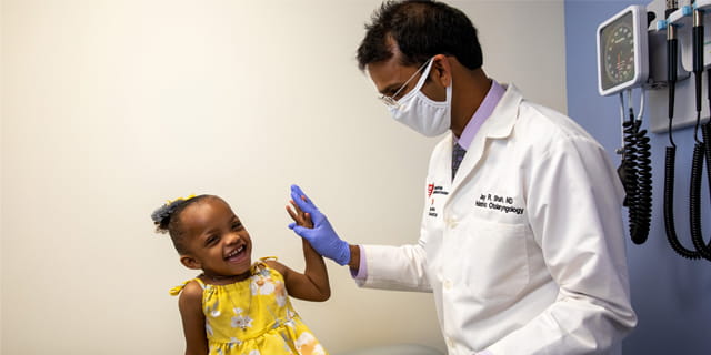 Young patient with caregiver