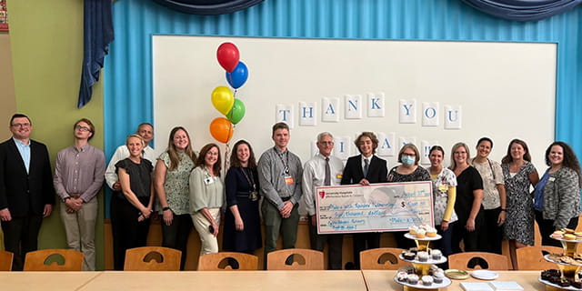 Aidan McCabe check presentation